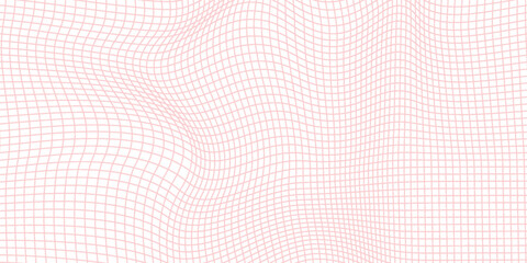 Top illustration featuring a hexagonal mesh pattern warped into a wavy, curved form resembling DNA structure. modern art