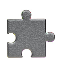 minimal puzzle piece isolated 3d icon