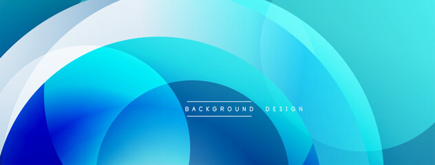 Abstract blue layers create flowing, modern design. Smooth gradients suggest depth, movement, visual harmony. Minimalist aesthetic.