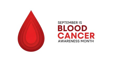 Fototapeta premium Layered Red Blood Drop – September Blood Cancer Awareness Month Symbol of Health Advocacy and Support