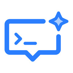 Prompt icon. command, input, text, ai, generate, query, instruction, request, response. Vector Icon Illustration