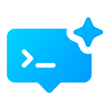 Prompt icon. command, input, text, ai, generate, query, instruction, request, response. Vector Icon Illustration