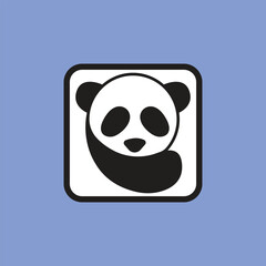 Panda head logo, panda vector image, vector icon and logo for business, company, esports team.