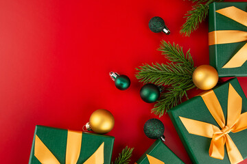 Green gift boxes