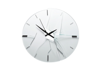 Broken Wall Clock Glass Transparent PNG