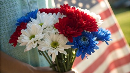 A vibrant bouquet of colorful spring flowers in a glass vase