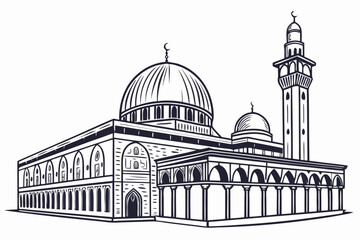 Obraz premium vector illustration of an old building