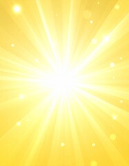 Obraz premium Radiant Yellow Light Burst on Textured Background with Bokeh Effect Sparkles