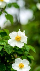 Obraz premium Close-up of white flowers in a garden (1)