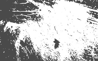 Inkblot grunge halftone texture with chaotic smears, rough edges, and messy ink splatters..Monochrome retro grunge texture illustration.Dust overlay textured.Grain noise