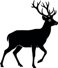 Obraz premium Classic Deer Silhouette Vector