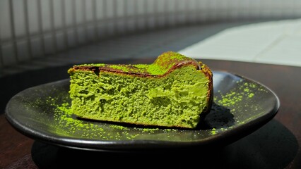 Matcha Basque Burnt Cheesecake.