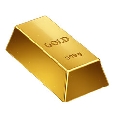 gold bars on white background, PNG