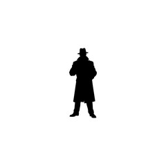 Mysterious Man Silhouette Vector