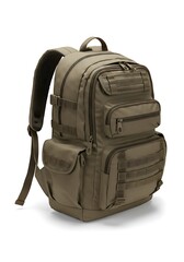 Large Olive Green Backpack, Multiple Pockets, Travel Bag