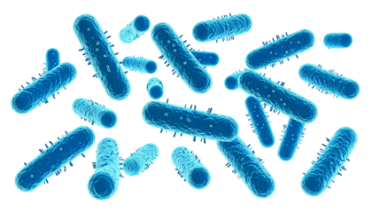 Microscopic bacteria isolated, floating, in a dark environment, ideal for medical and scientific illustrations