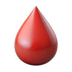 Obraz premium Red blood drop isolated on transparent background