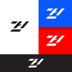 ZH Logo  Modern Monogram Design for Branding