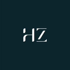 HZ Logo  Minimalist Monogram Design for Branding