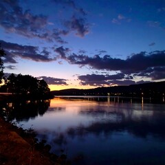 Calm evening over a lake
