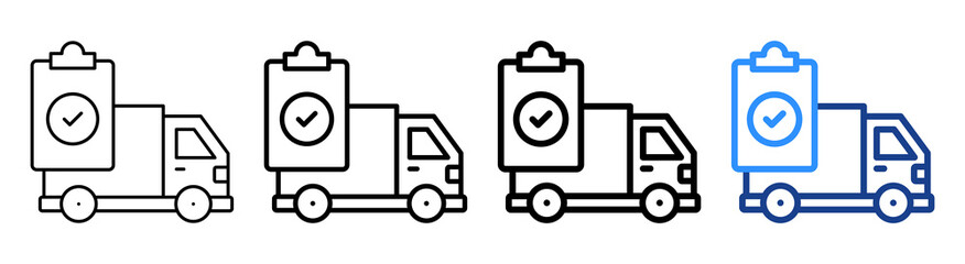 Verification Of Delivery Icon Different Style Outline Collection Set