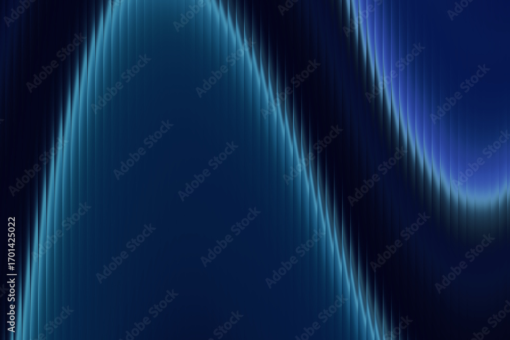 Poster sleek blue abstract background with glowing vertical lines and smooth gradient curves evoking modern