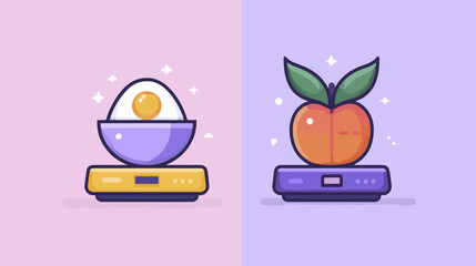 Food weighing illustration