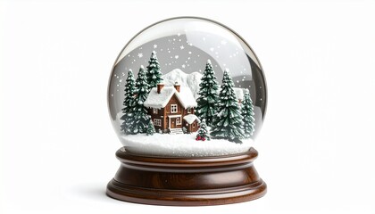 Snow globe with winter village inside.
