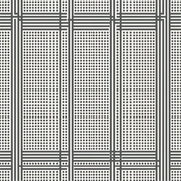 Geometric pattern of dots and lines creating a plaid design with a modern feel, patern seamless, Stock royalty image.