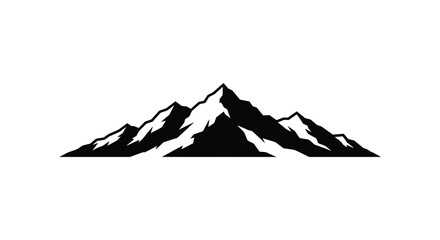 a majestic mountain range silhouette against clear sky © Mstsalma