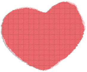 Pink heart note paper for notes or reminders