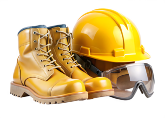 protective construction equipment set with hard ha