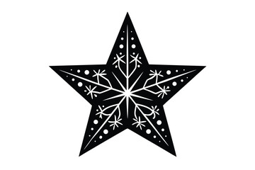 festive star silhouette vector art icon