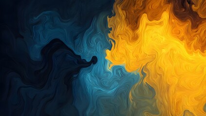 Abstract Fusion of Radiant Warmth and Cool Depth