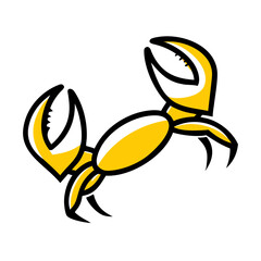 Crab Claws Marine Food hand drawing icon for web and graphic design