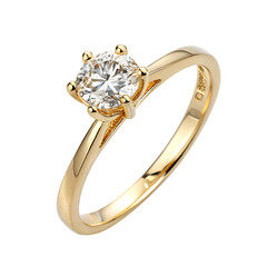 Precious golden jewelry with a brilliant diamond ring, elegant chain, and luxurious bracelet, isolated on a white background