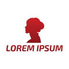 Beauty logo with woman hair tie style design template, flower, logo, woman, Premium Vector