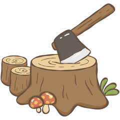axe and stump