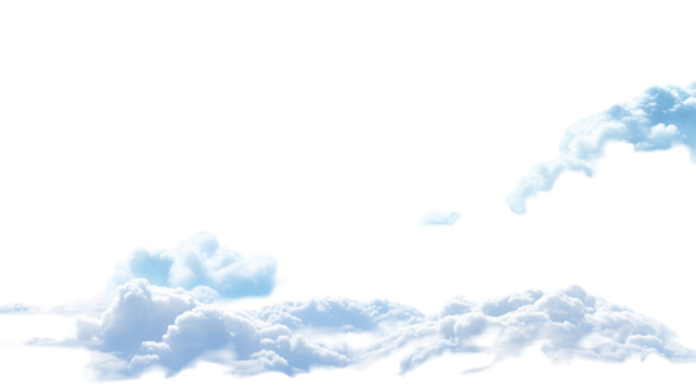 Beautiful white and blue clouds illustration on white background