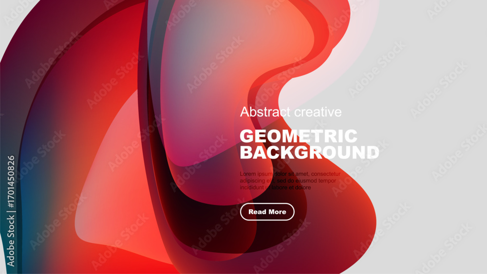 Poster dynamic fluid shapes, vibrant colors, modern design. gradient blends create abstract composition. te