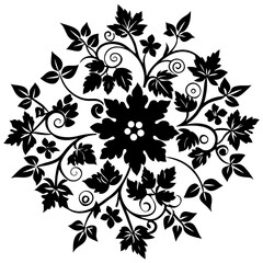 ornamental vine cutout silhouette 