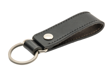 Leather Keychain Isolated, isolated on transparent background
