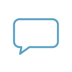 Fototapeta premium Blue Chat Bubble Icon – Communication and Messaging Symbol