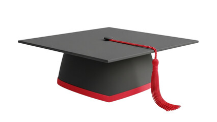 Graduation cap symbol of education achievement ceremony 3D render