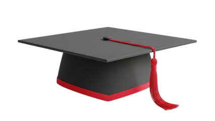 Graduation cap symbol of education achievement ceremony 3D render