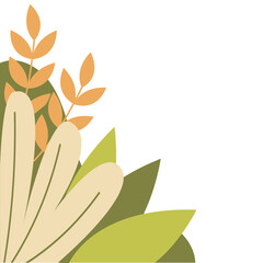 Organic Floral Border Illustration