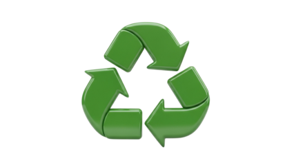 Shiny Green Recycle Symbol on Black Background Represents Eco Friendly Recycling