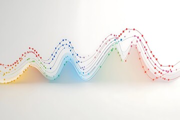 A line graph display with colored markers highlighting curve data points.