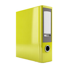 Yellow file folder, rectangular, glossy