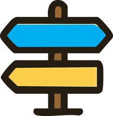 Fototapeta premium direction signs vector illustration